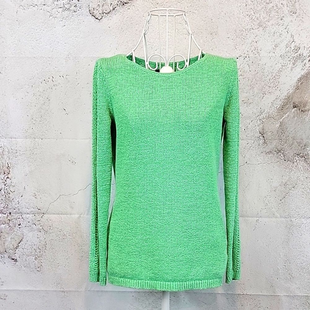 Rachel Zoe green multi knit sweater Women's Size S